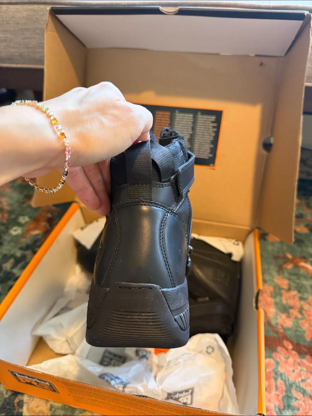 Timberland PRO Black Box with Orange Logo